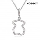 Collier Plaqué Rhodium et Zirconites Woman Hûggot (45 cm)