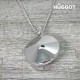 Collier Plaqué Rhodium Balance Hûggot Fabriqué avec des Cristaux Swarovski® (40 cm)