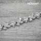Bracelet Plaqué Rhodium et Zirconites Charm Hûggot (18 cm)