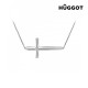 Collier en Argent Massif 925 et Zirconites Cross Hûggot (45 cm)