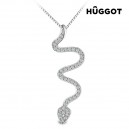 Collier en Argent Massif 925 et Zirconites Snake Hûggot (45 cm)