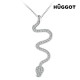 Collier en Argent Massif 925 et Zirconites Snake Hûggot (45 cm)