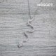 Collier en Argent Massif 925 et Zirconites Snake Hûggot (45 cm)