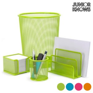 Kit de Bureau avec Corbeille Junior Knows (4 pièces)