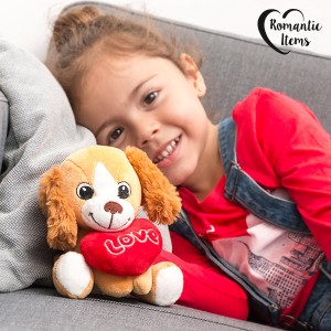 Chiot en Peluche avec Coeur Love Romantic Items