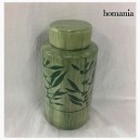 Potiche Grès Vert (13 x 13 x 25 cm) by Homania