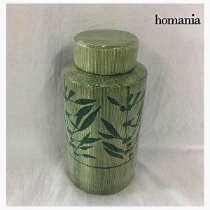 Potiche Grès Vert (13 x 13 x 25 cm) by Homania