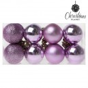 Boules de Noël Christmas Planet 6721 4 cm (16 uds) Violet
