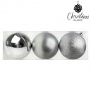 Boules de Noël Christmas Planet 7254 10 cm (3 uds) Argenté