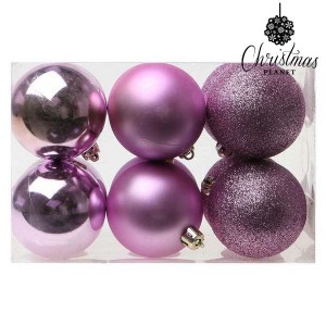 Boules de Noël Christmas Planet 8251 6 cm (12 uds) Violet