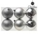 Boules de Noël Christmas Planet 8121 8 cm (6 uds) Argenté
