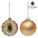 Boules de Noël Christmas Planet 1730 8 cm (2 uds) Verre Doré