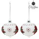 Boules de Noël Christmas Planet 2003 8 cm (2 uds) Verre Blanc