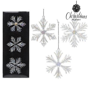 Figurine Décorative Christmas Planet 3499 (3 uds) Verre