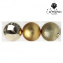 Boules de Noël Christmas Planet 7193 10 cm (3 uds) Doré