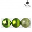 Boules de Noël Christmas Planet 5276 10 cm (3 uds) Plastique Vert