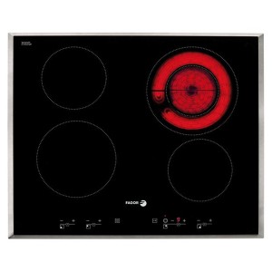 Plaques vitro-céramiques FAGOR 27702 6300W 60 cm Noir Acier inoxydable