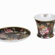 Lot de 2 tasses avec soucoupe bloom black - Collection Kitchen's Deco by Bravissima Kitchen