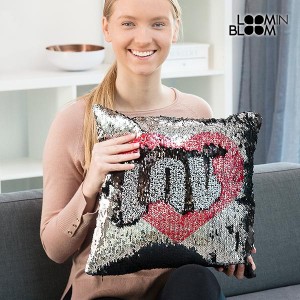 Coussin Sirène Magique en Paillettes Love & Heart Loom In Bloom