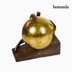 Figurine Décorative Résine Or (18 x 15 x 17,5 cm) by Homania
