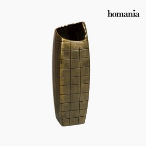 Vase Céramique Or (13 x 13 x 41 cm) by Homania