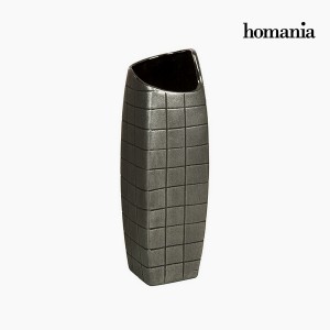 Vase Céramique Argent (13 x 13 x 41 cm) by Homania