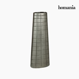 Vase Céramique Argent (19 x 10 x 51 cm) by Homania