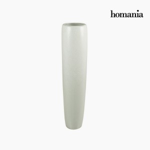 Vase de sol Céramique Blanc (23 x 23 x 101 cm) by Homania