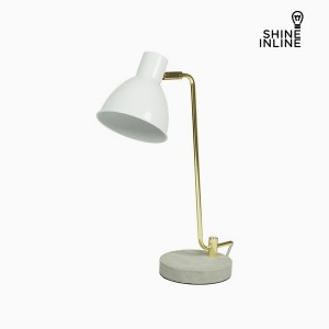 Lampe de bureau Blanc Aluminium Béton (30 x 15 x 46 cm) by Shine Inline