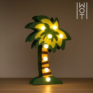 Palmier Décoratif en Bois Wagon Trend (8 LED)