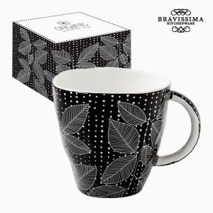 Tasse avec boîte Porcelaine Noir by Bravissima Kitchen