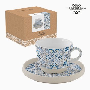 Tasse avec sous-tasse Porcelaine Mosaïque by Bravissima Kitchen