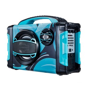 Haut-parleurs bluetooth portables BRIGMTON BBOX-2 FM LED 25W Bleu