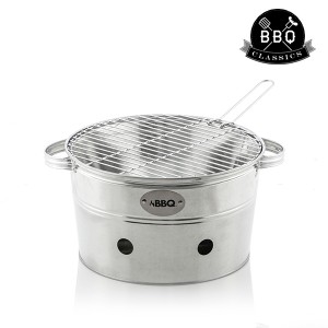Barbecue Portable à Charbon Cube en Métal BBQ Classics
