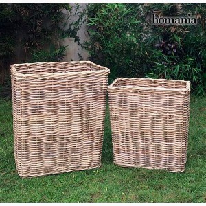 Lot de paniers (2 pcs) Rotin (55 x 40 x 60 cm) by Homania