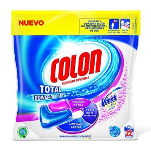 Détergent en Capsules pour Vêtements Colon Total Power Gel Caps Vanish (22 Doses)