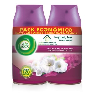 Double recharge pour désodorisant Air Wick FreshMatic Lys de Lune et Satin de Soie 2 x 250 ml