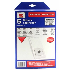 Sac de Rechange pour Aspirateur Tecnhogar 915649 (5 uds)