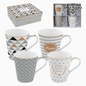 Lot de tasses Porcelaine (4 pcs) by Bravissima Kitchen