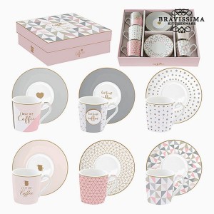 Lot de tasses Porcelaine Rose (6 pcs) by Bravissima Kitchen