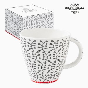 Tasse avec boîte Porcelaine Fleurs by Bravissima Kitchen