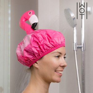 Bonnet de Douche Flamants Roses Wagon Trend