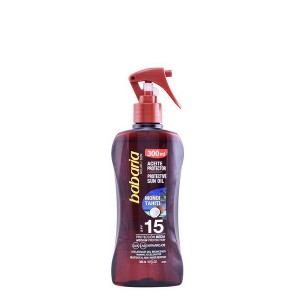 Huile protectrice Monoi Tahiti Babaria SPF 15 (300 ml)