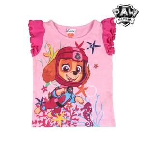T shirt à manches courtes Enfant The Paw Patrol 6756 Rose (taille 5 ans)
