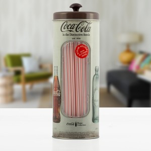 OUTLET Boîte Vintage pour Pailles Coca-Cola (Sans emballage )