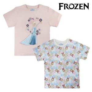 T shirt à manches courtes Enfant Frozen 6411 Bleu ciel (taille 6 ans)