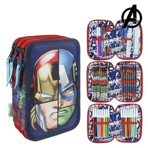 Pochette à crayons triple The Avengers 58522 Blue marine