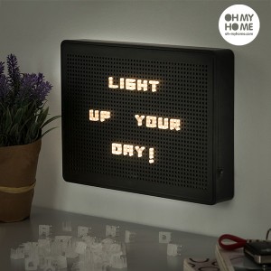Panneau Lumineux avec Lettres Oh My Home
