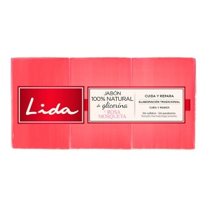 Savon à la Glycérine et à la Rose Musquée Lida (3 pcs)