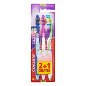 Brosse à Dents Zig Zag Colgate (3 uds)